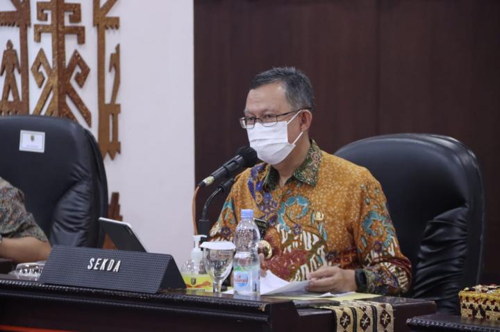 Sekdaprov Lampung Pimpin Rapat Tindak Lanjut Hasil Evaluasi SAKIP Tahun 2020